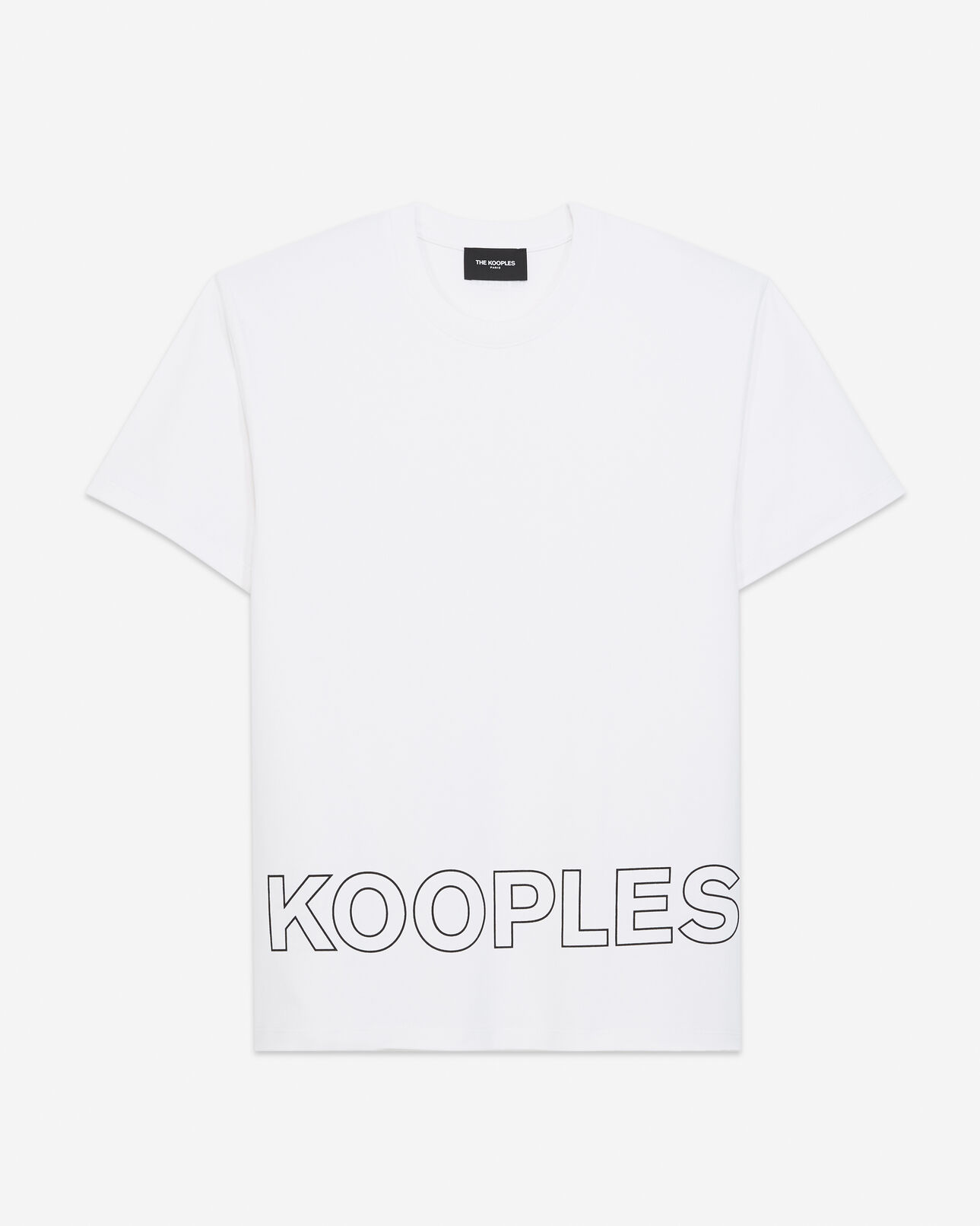 The Kooples HOMME WHITE t-shirt blanc coton imprimé the kooples