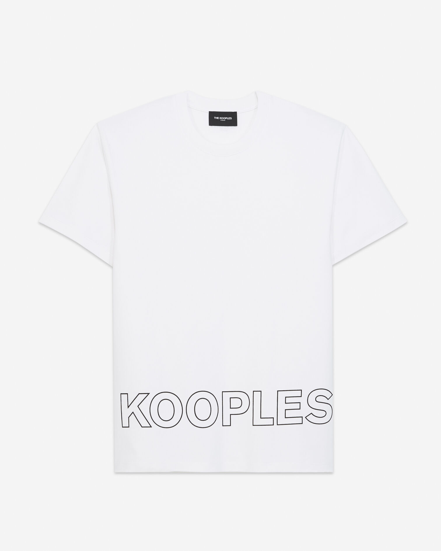 T-shirt blanc coton imprimé The Kooples, WHITE, hi-res image number null