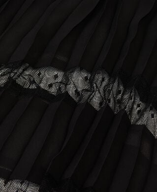 The Kooples DAMEN BLACK schwarzes, plissiertes langes kleid