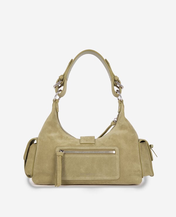 The Kooples WOMEN CAMEL amelia bag in camel suede leather