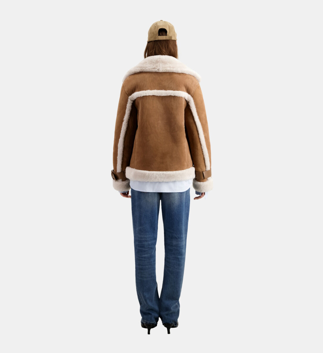 Camel shearling jacket The Kooples