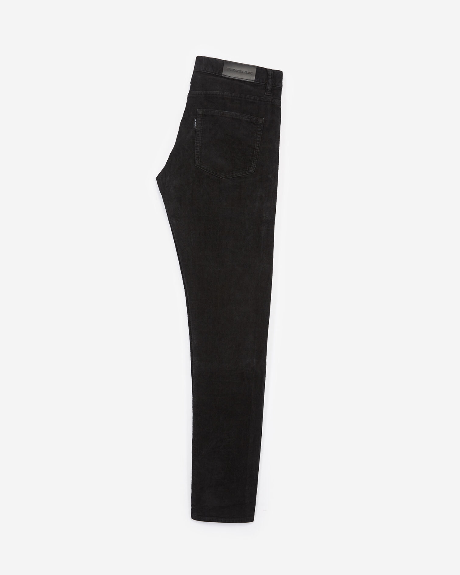 Black corduroy jeans with tack buttons, BLACK, hi-res image number null