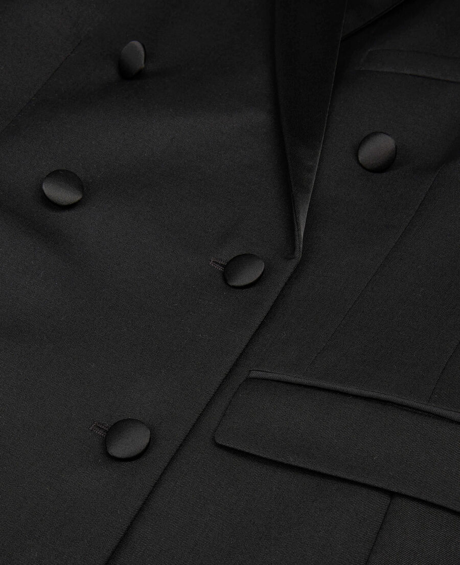 The Kooples F BLACK short black wool tailored dress