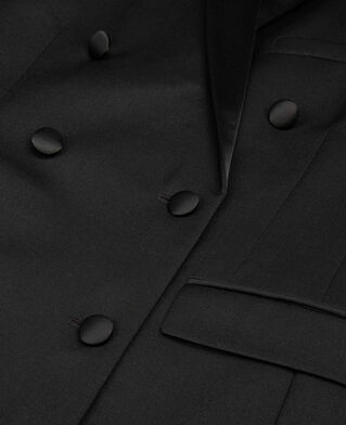 The Kooples FEMME BLACK robe tailleur courte en laine noire