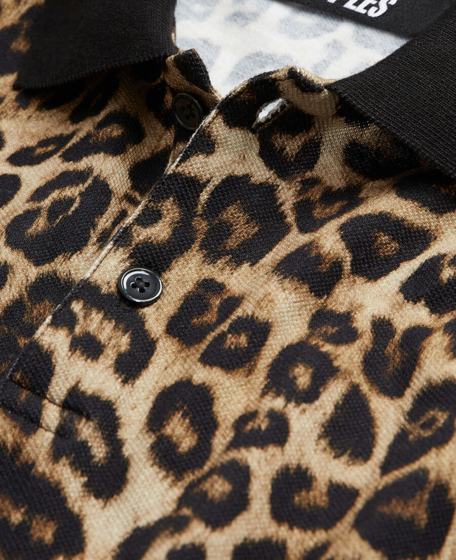 leopard print polo