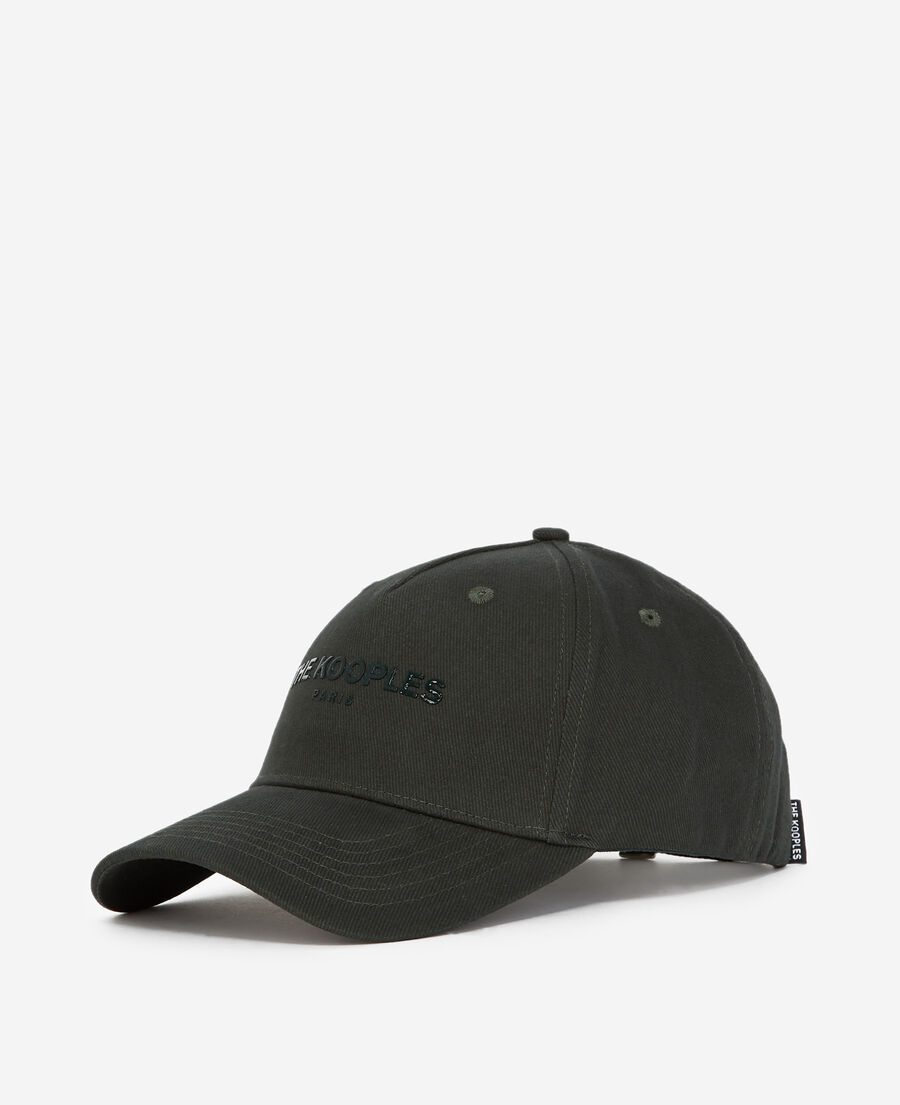 gorra verde algodón logotipo vinilo