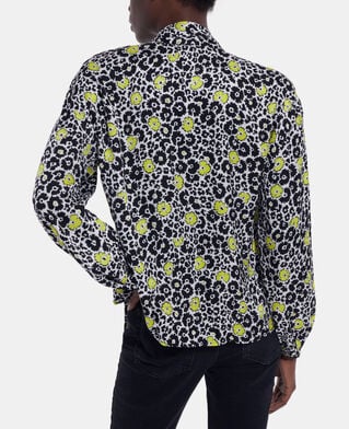 The Kooples FEMME ECRU / YELLOW top fleuri