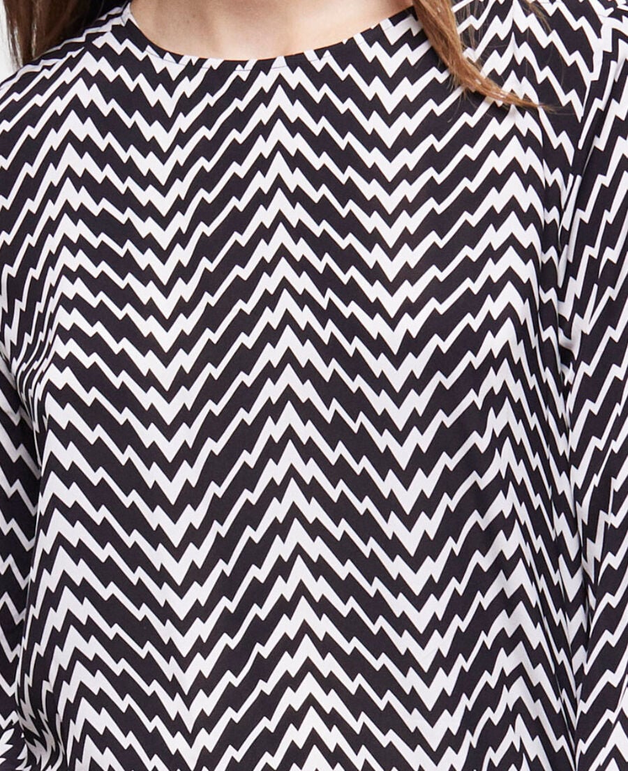 The Kooples WOMEN BLACK WHITE black printed top