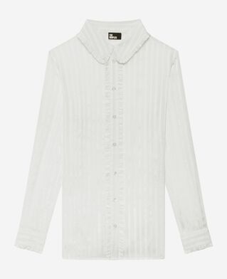 The Kooples F WHITE white silk ruffled shirt