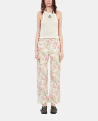 The Kooples WOMEN ECRU blazon ecru tank top