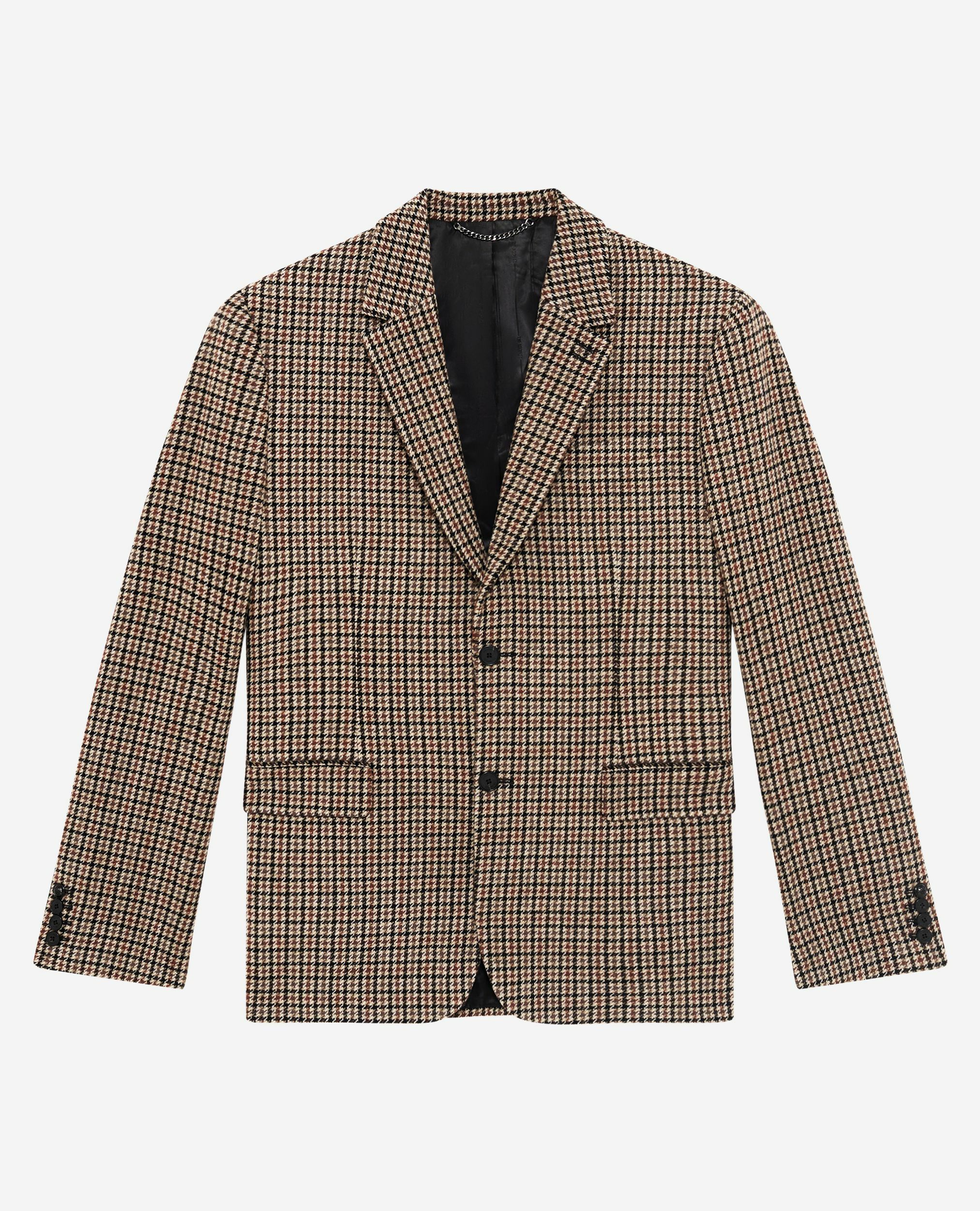 Men's Brown and black houndstooth jacket | The Kooples