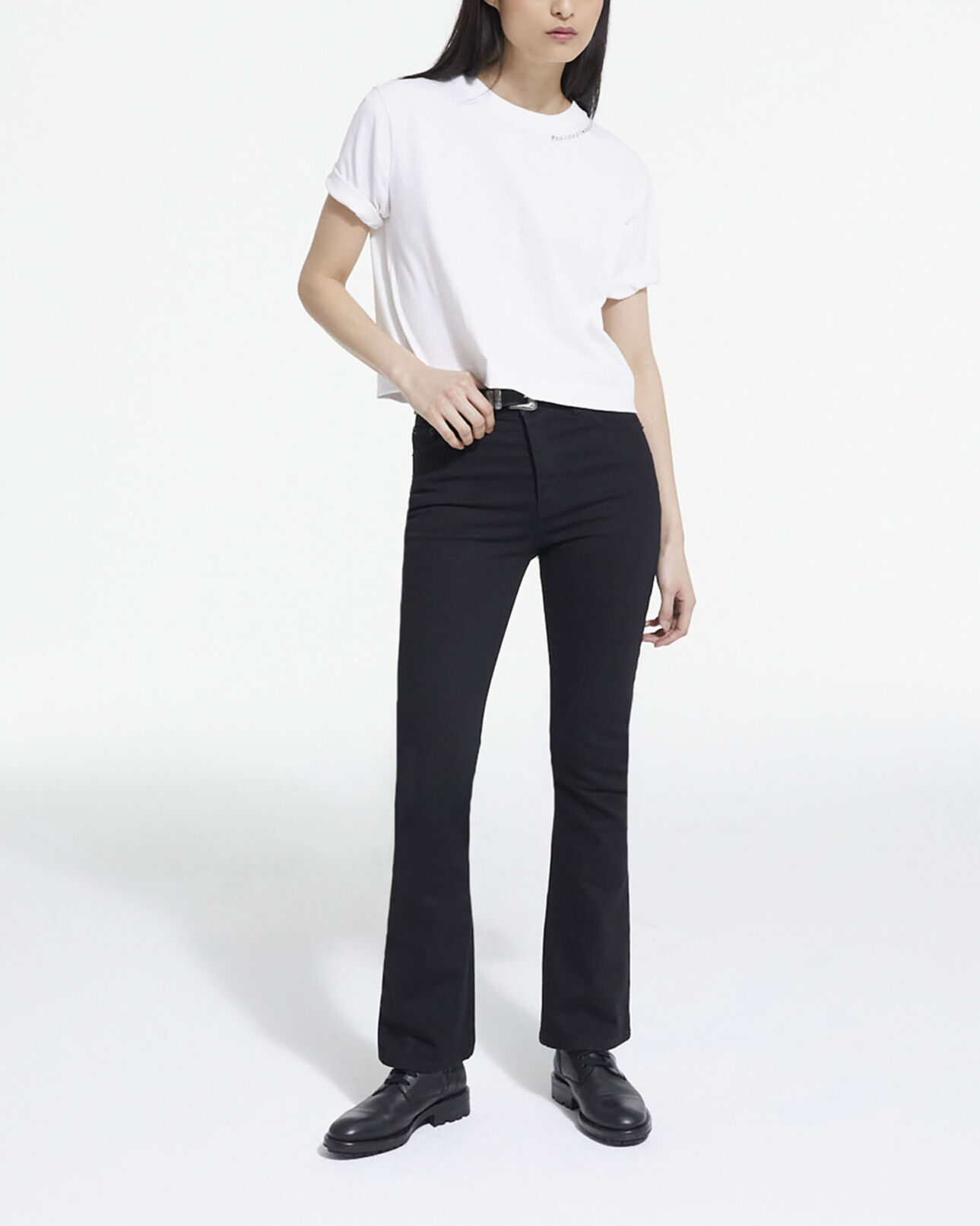 The Kooples WOMEN SNOW WHITE white logo t-shirt