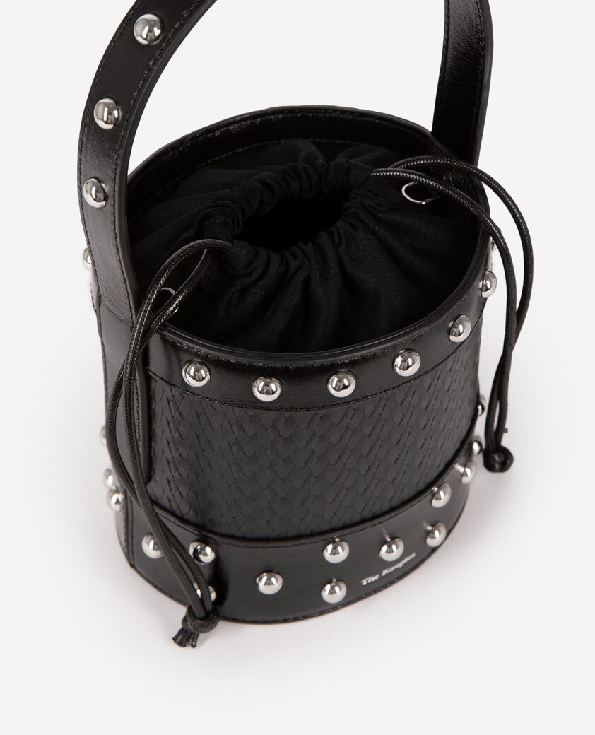 The Kooples FEMME BLACK sac seau &agrave; studs noir