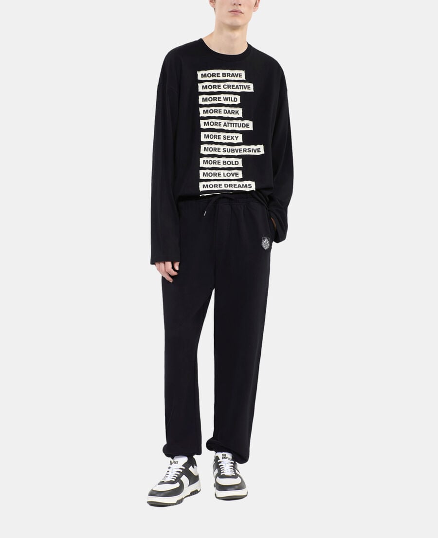 The Kooples HOMME BLACK bas de jogging blason noir