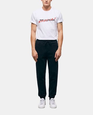 The Kooples MEN BLACK black joggers with what is print