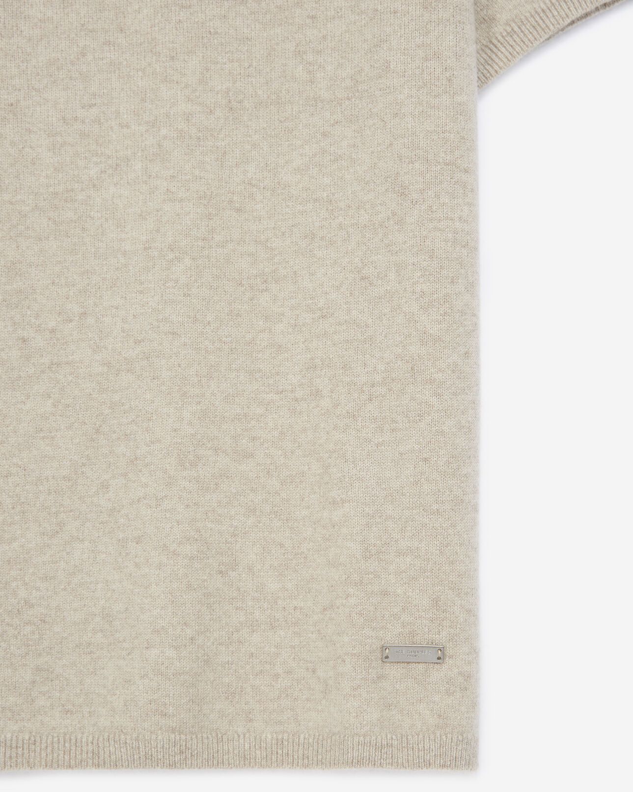 The Kooples FEMME BEIGE pull en cachemire beige manches courtes