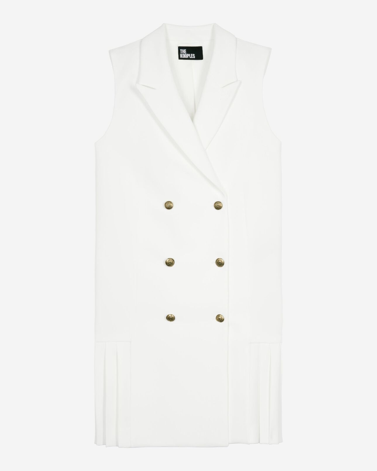 The Kooples WOMEN WHITE short tailored ecru dress
