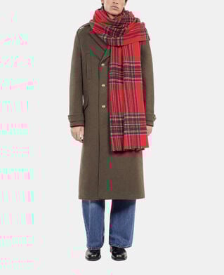 The Kooples HOMME KAKI manteau long style officier kaki