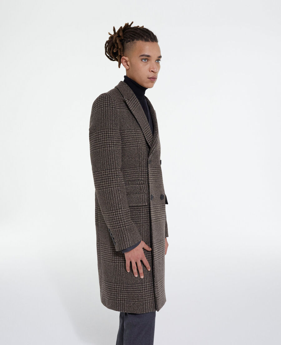 manteau en laine marron