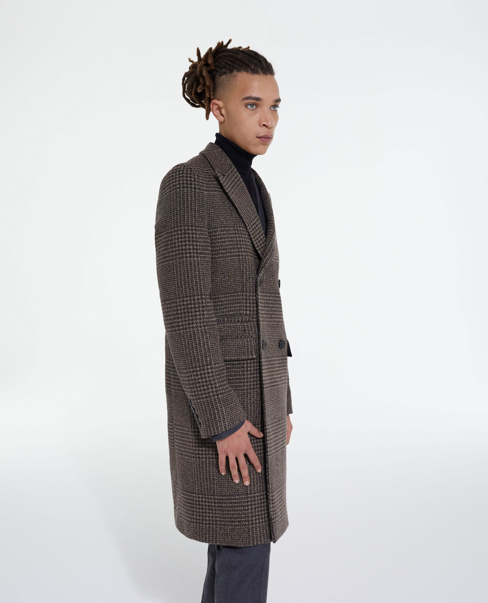 Manteau en laine marron, BROWN, hi-res image number null