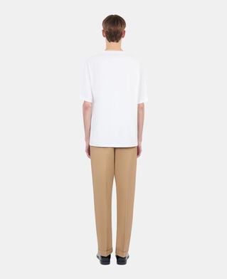 The Kooples MEN ECRU ecru eagles on fire black serigraphy t-shirt