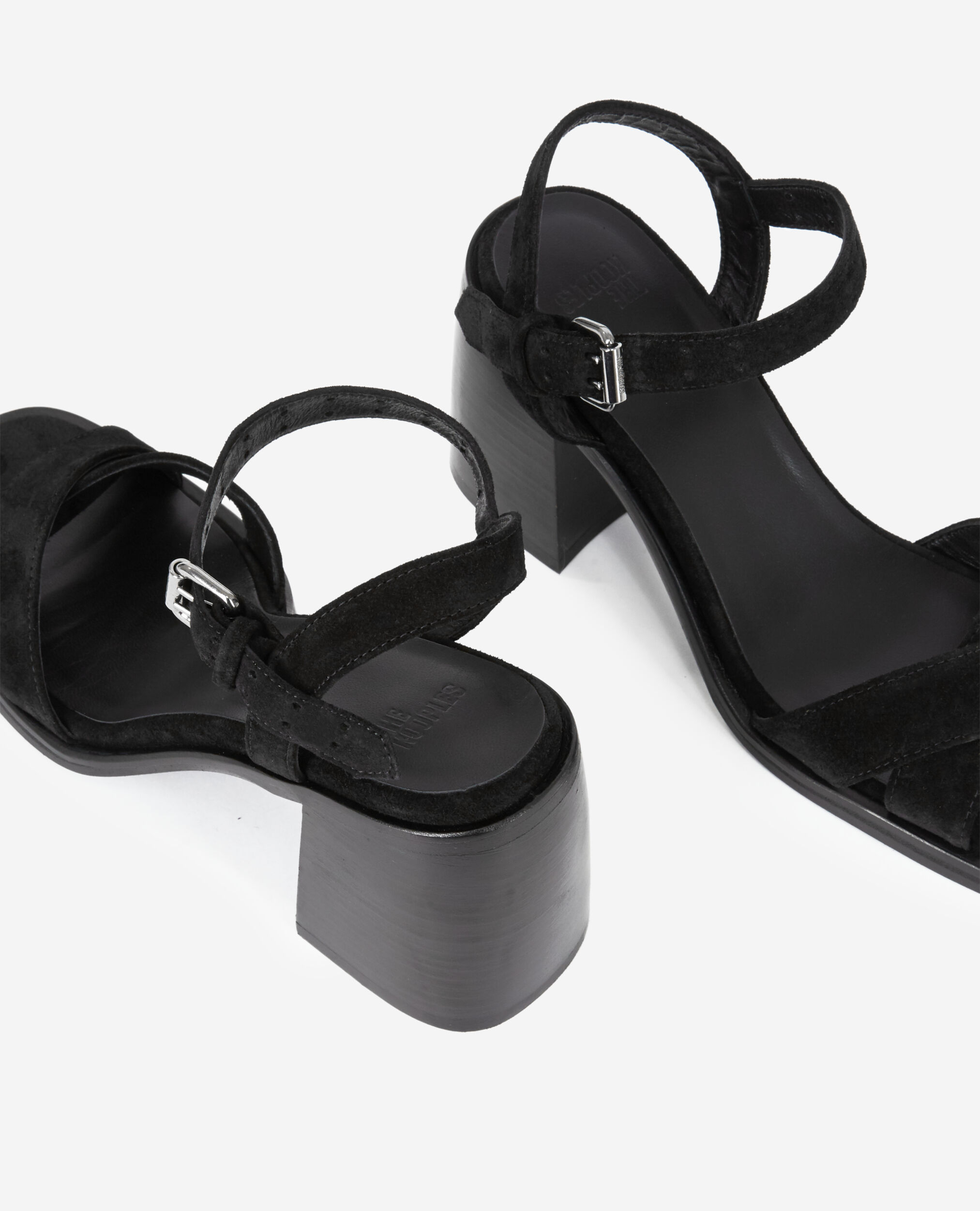 Sandales en cuir noires, BLACK, hi-res image number null