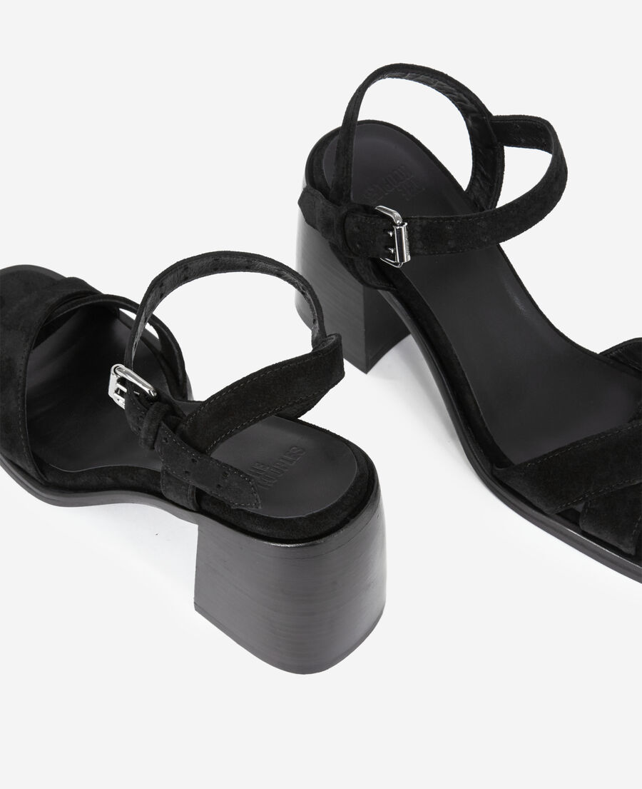 sandales en cuir noires