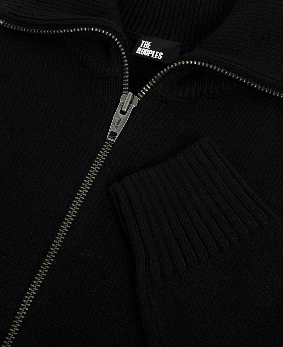 The Kooples H BLACK black zip-up cardigan