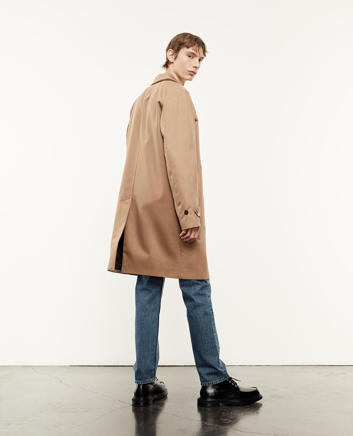 Beige trench coat with western details The Kooples UK