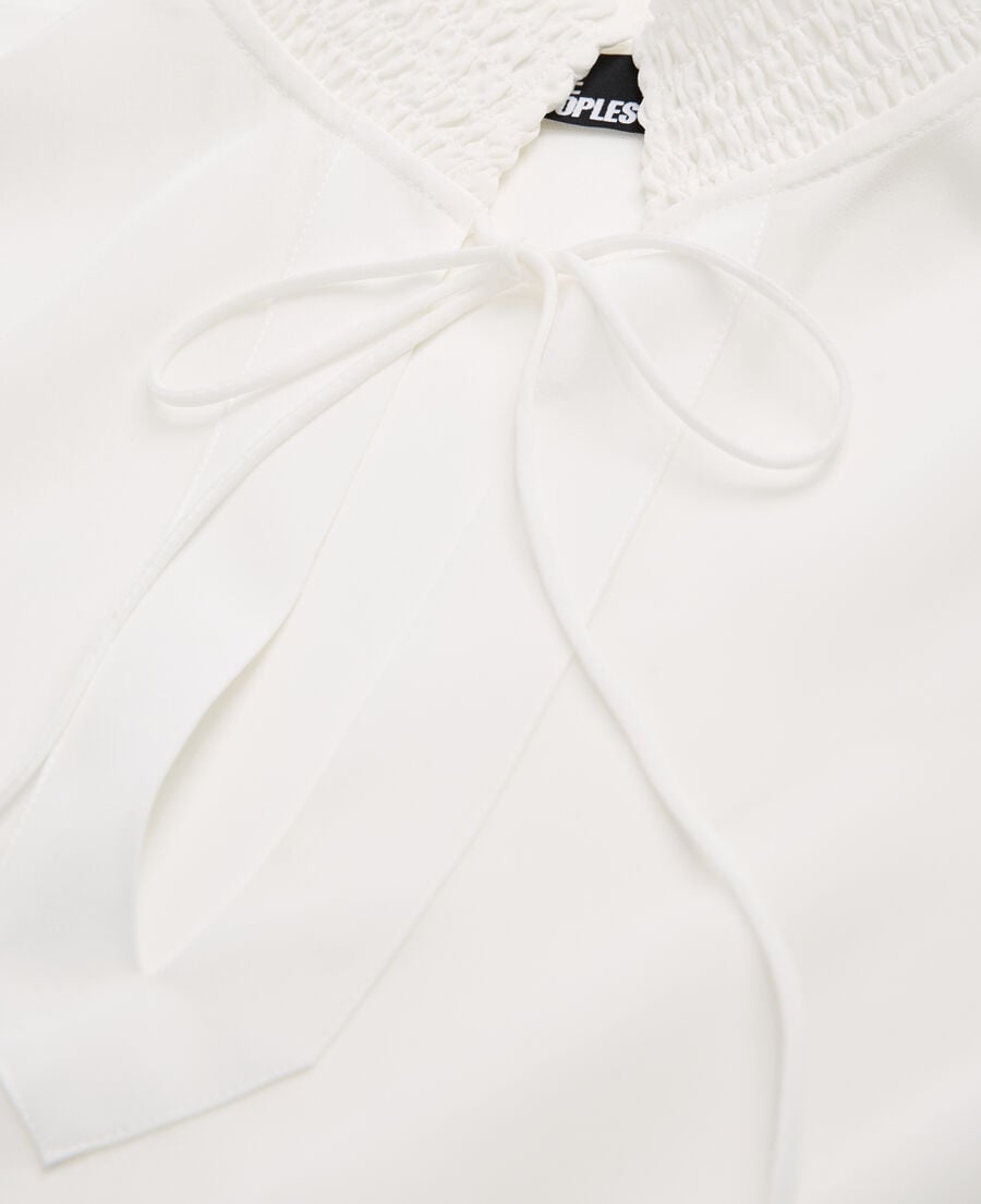 The Kooples FEMME WHITE blouse en soie écrue