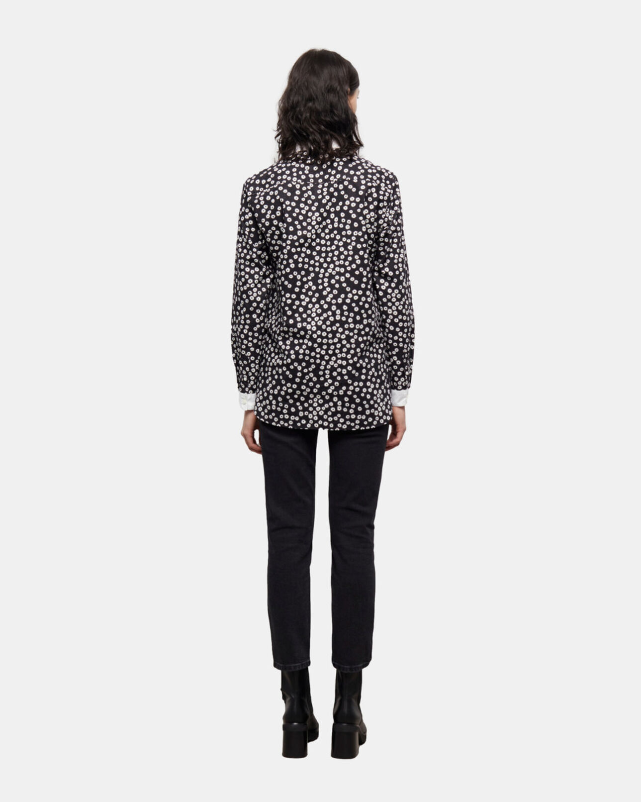 The Kooples MUJER BLACK WHITE camisa estampada