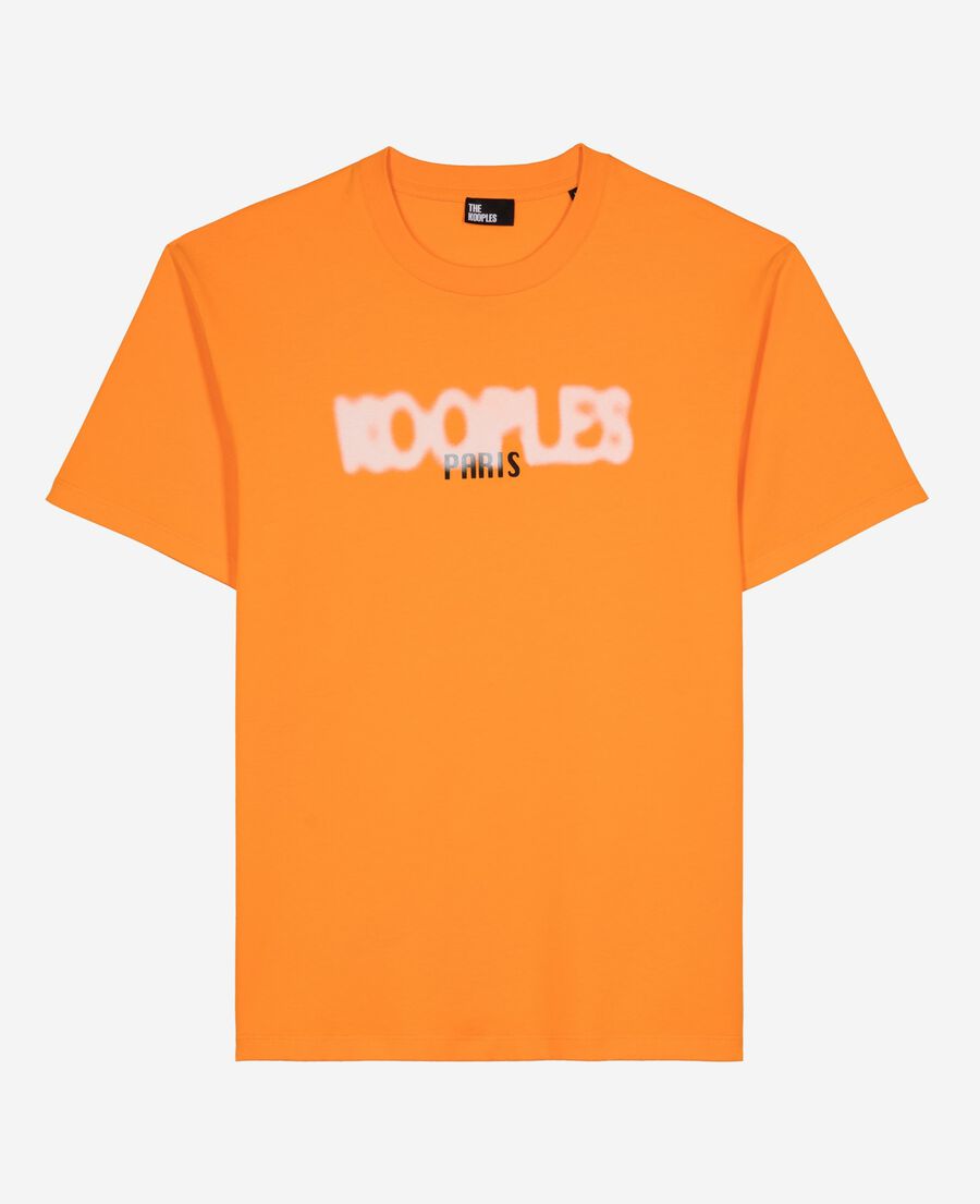 The Kooples HOMME ORANGE t-shirt avec sérigraphie logo orange