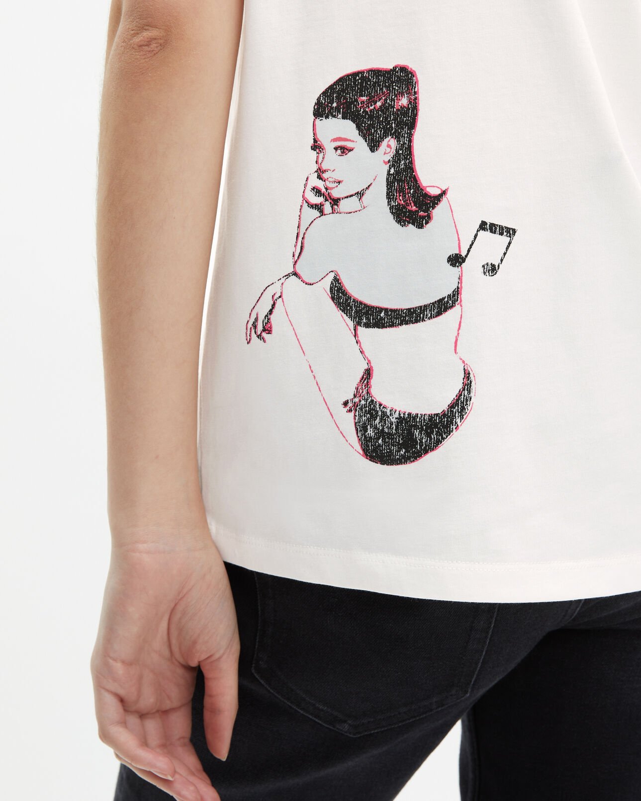 The Kooples FEMME WHITE t-shirt avec sérigraphie blanc