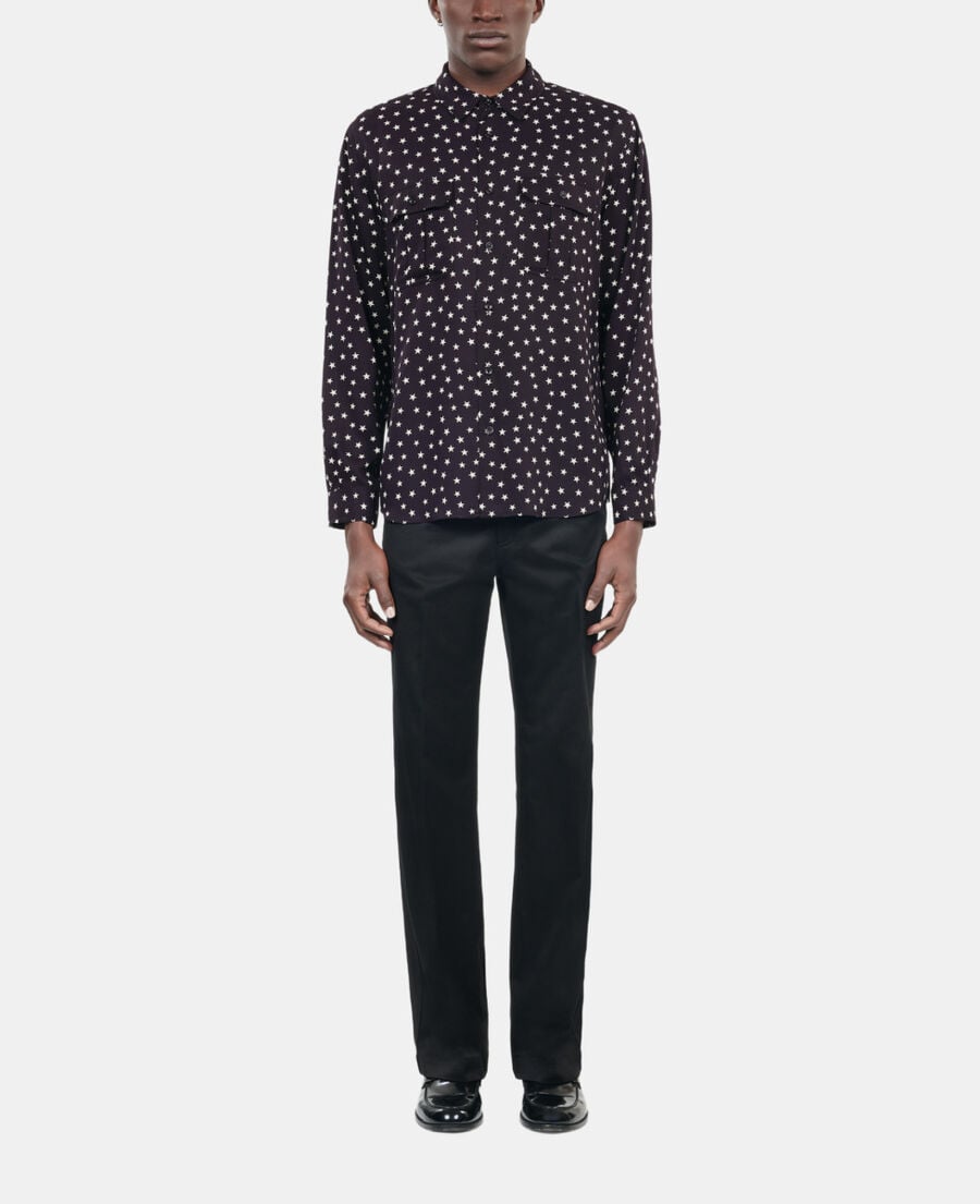 The Kooples H BLACK WHITE star printed shirt