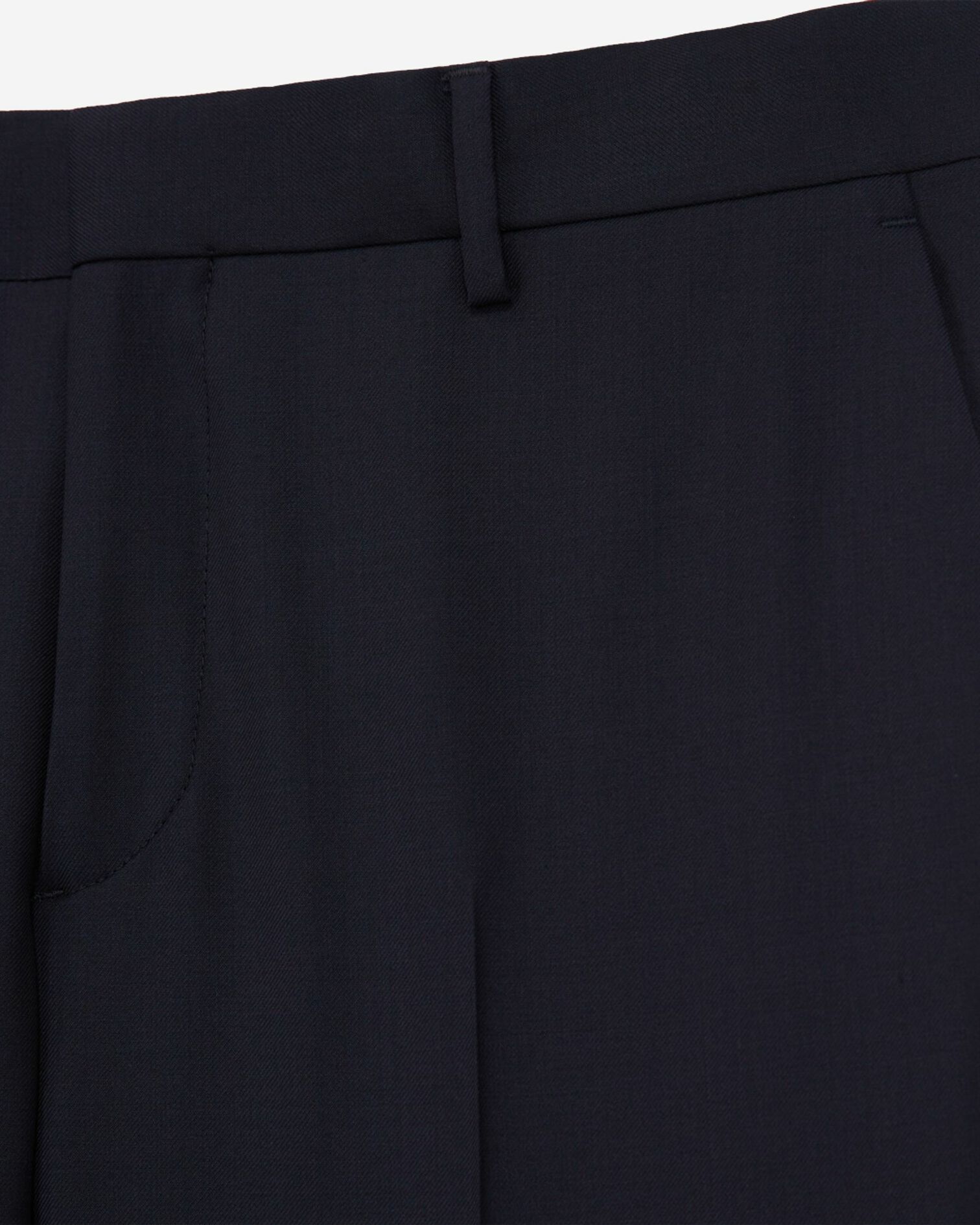 Pantalon de costume en laine ajusté bleu, DARK NAVY, hi-res image number null