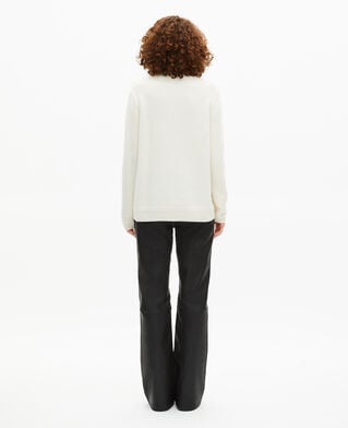 The Kooples WOMEN ECRU high-neck sweater in ecru wool