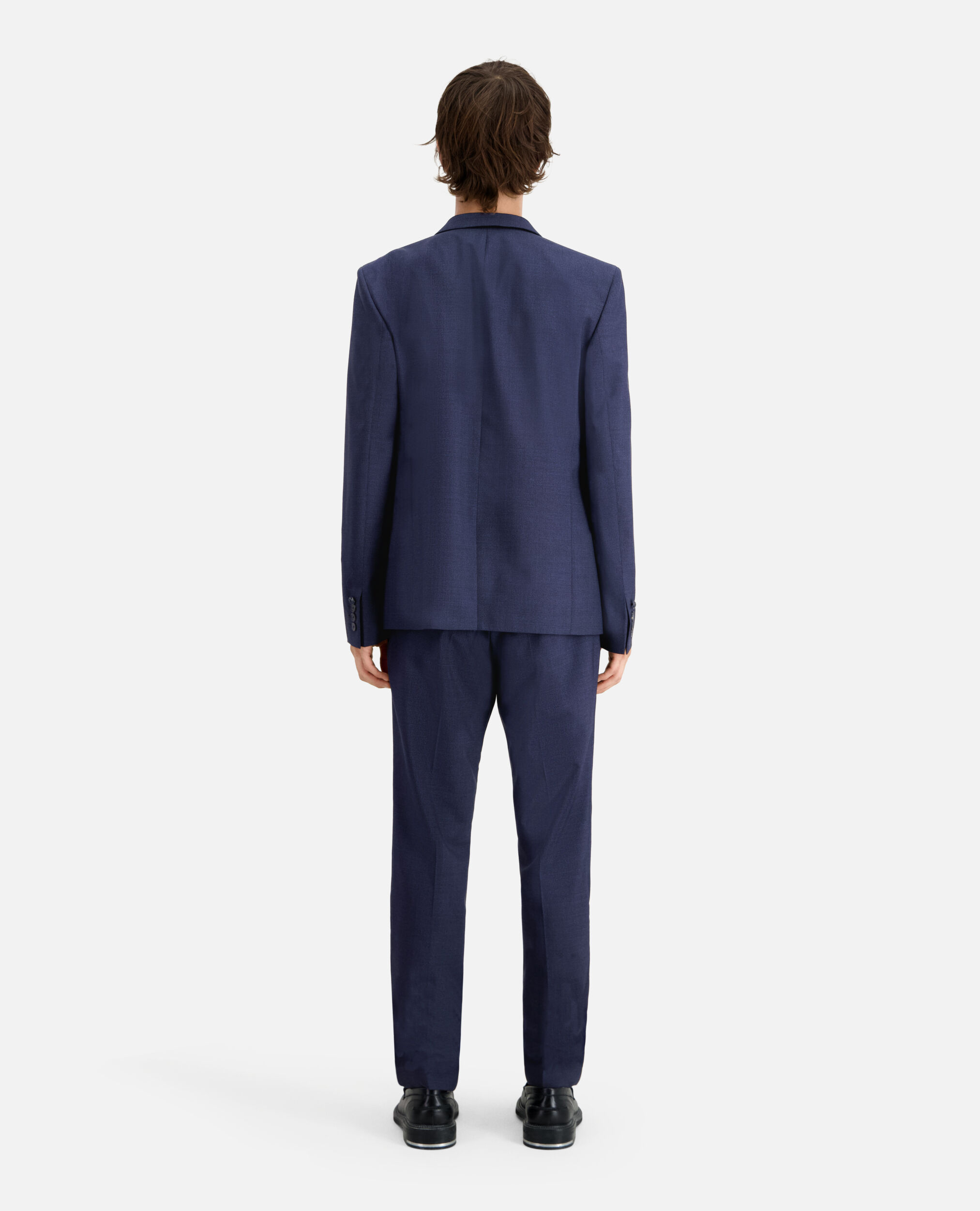 Veste de costume bleu marine en laine à micro motifs, NAVY / BLACK, hi-res image number null
