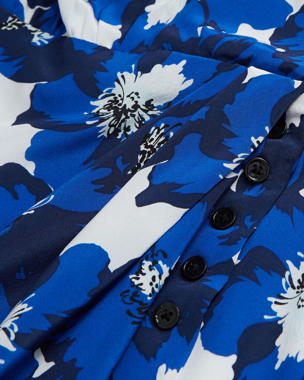 The Kooples WOMEN BLUE short printed silk wrap dress