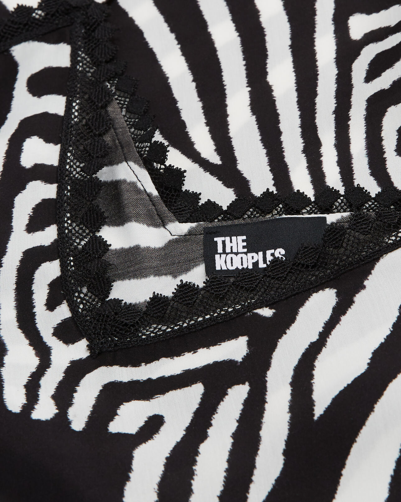 The Kooples WOMEN BLACK WHITE printed camisole