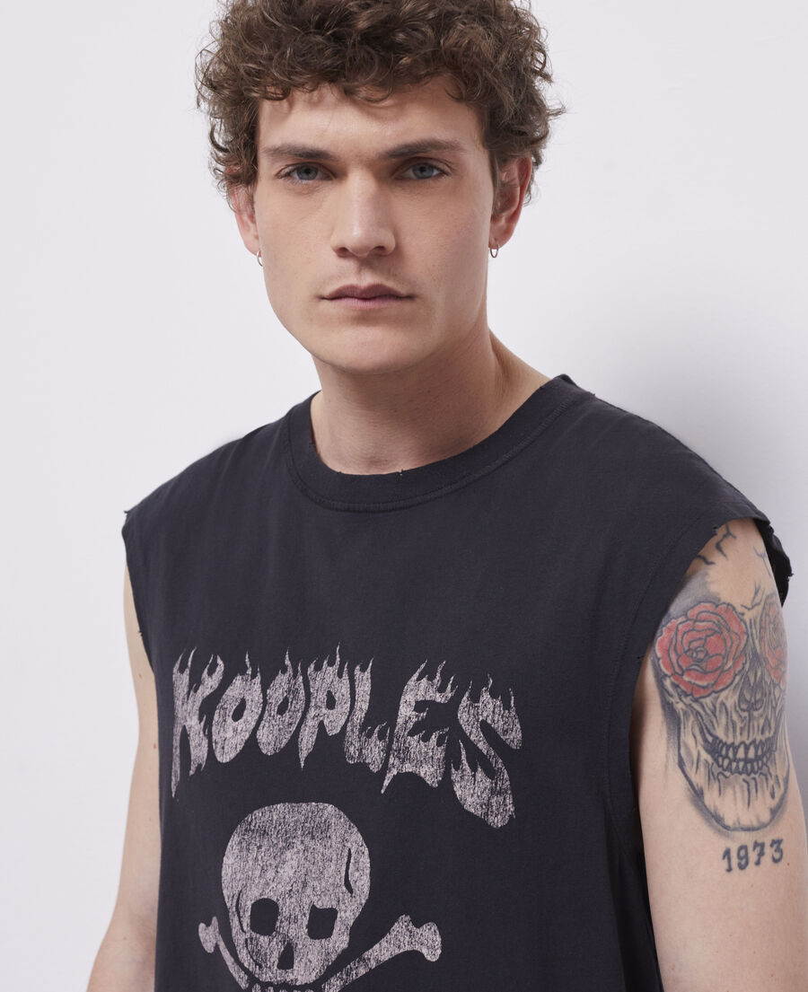 camiseta serigrafiada negra