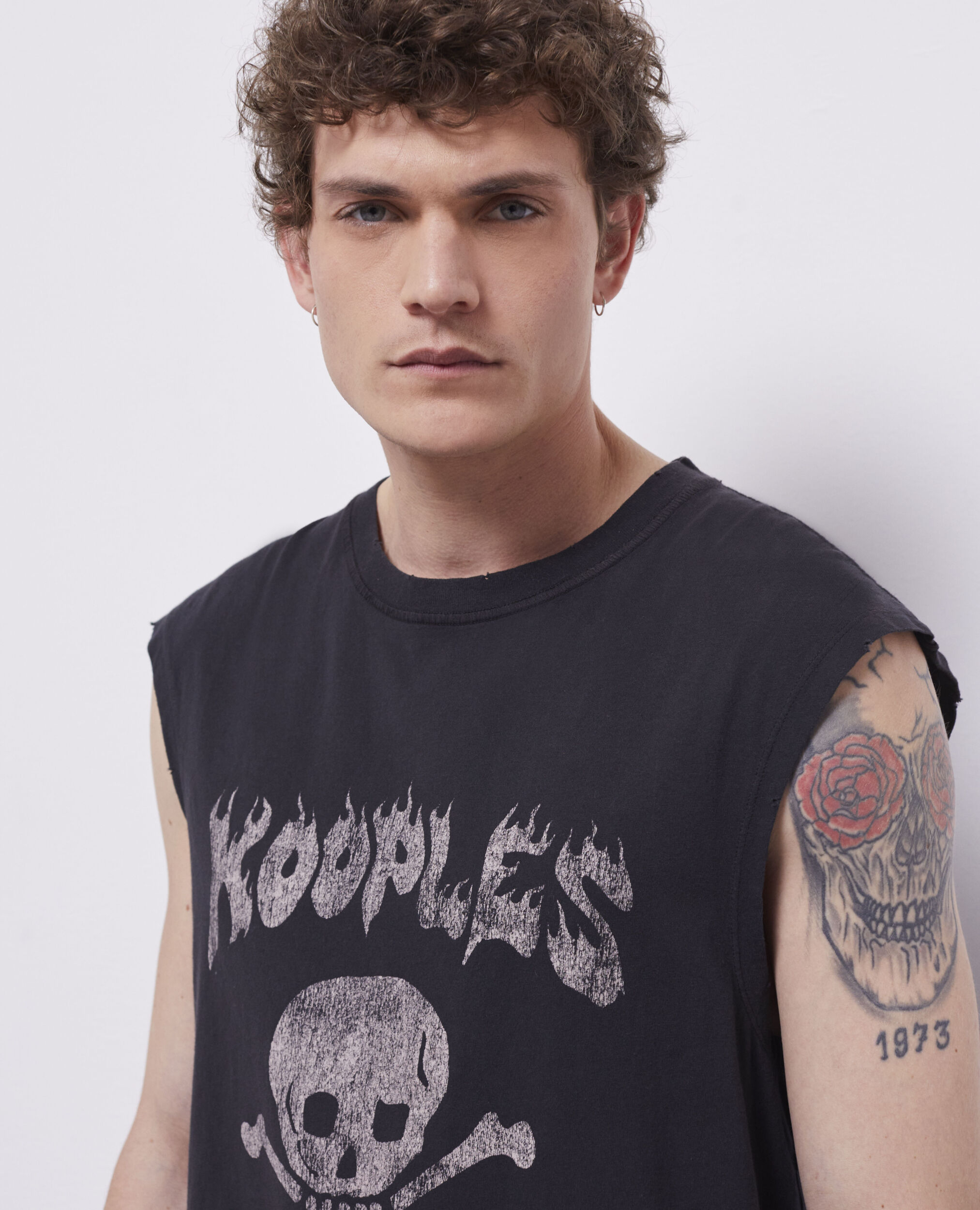 Camiseta serigrafiada negra, BLACK WASHED, hi-res image number null
