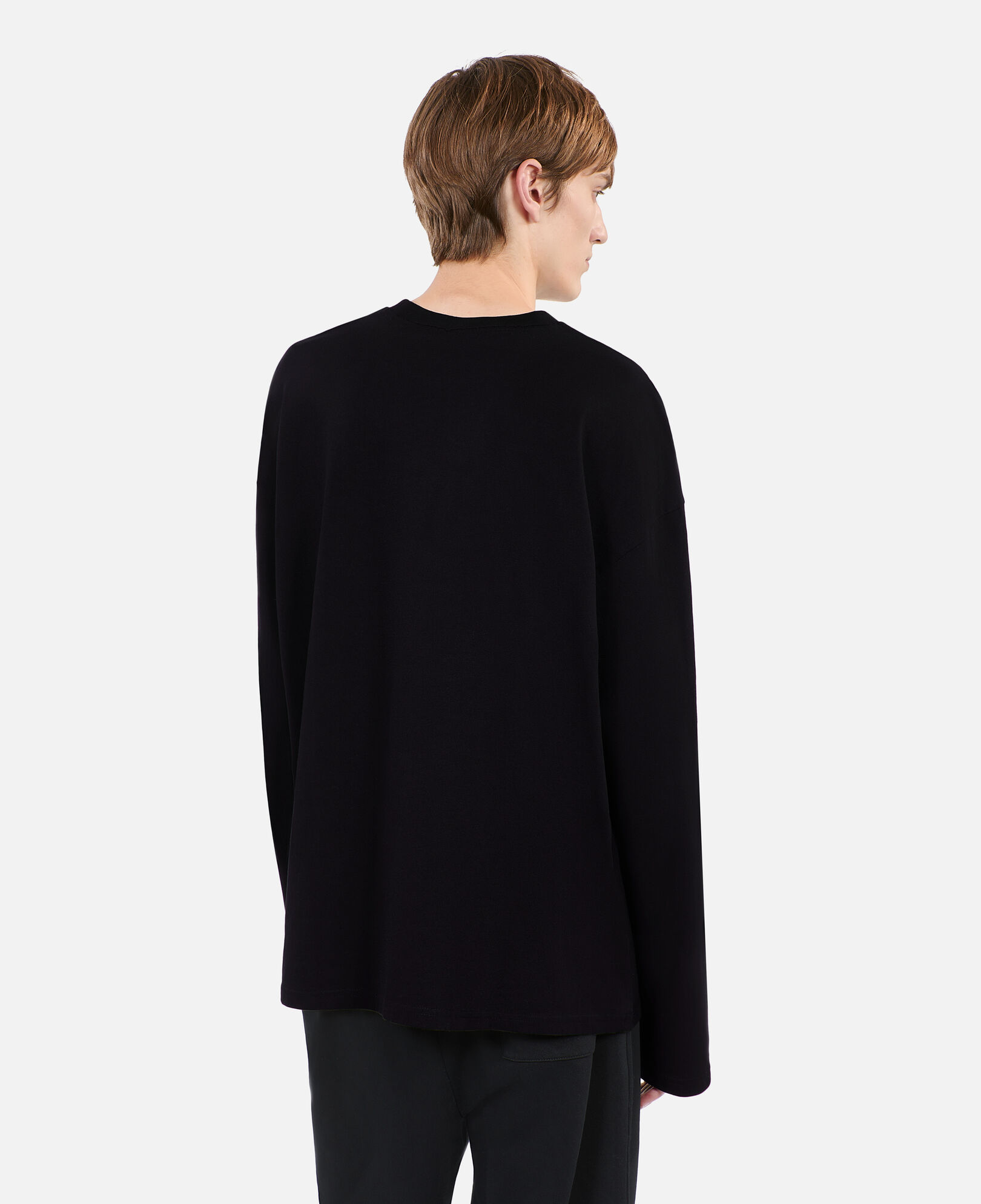 The Kooples MEN BLACK WASHED black long-sleeved t-shirt