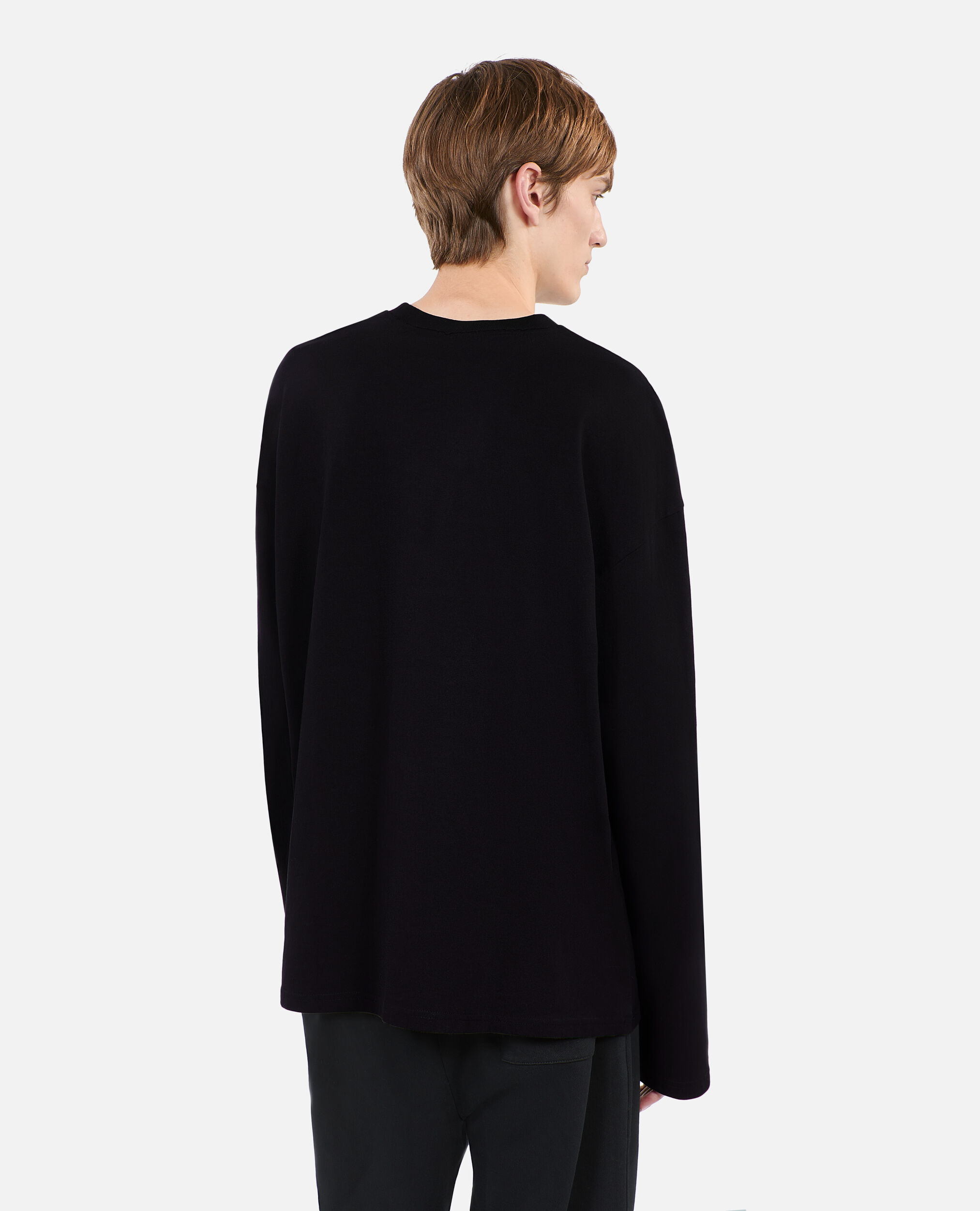 Black long-sleeved t-shirt, BLACK WASHED, hi-res image number null