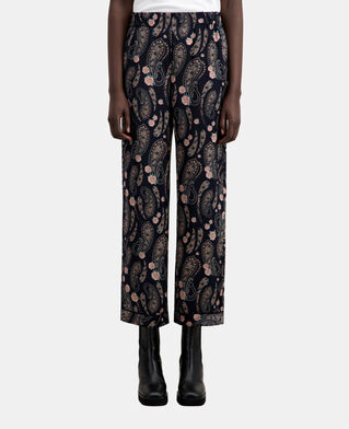The Kooples F BLACK / PINK printed trousers