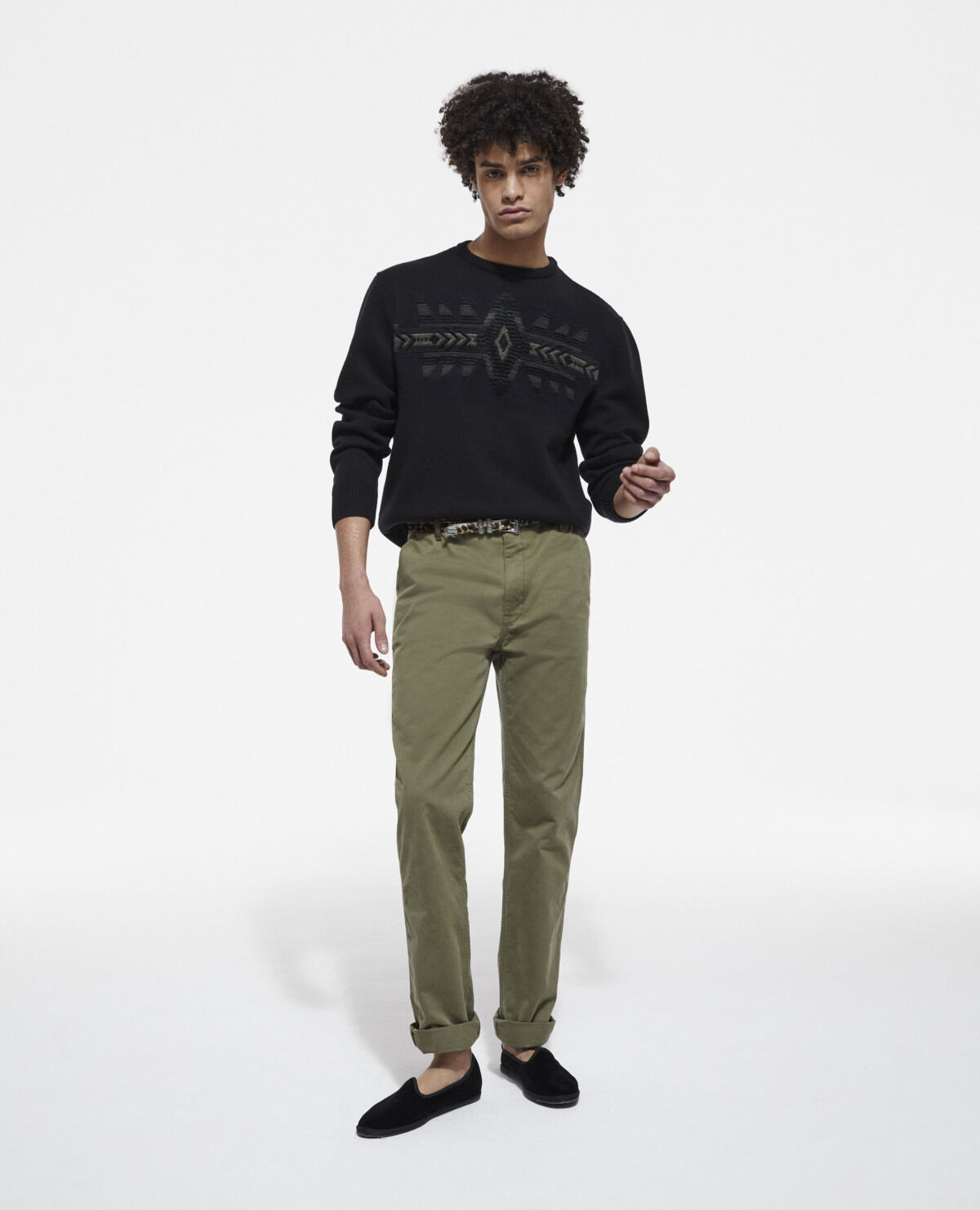 Geometric 2025 print sweater