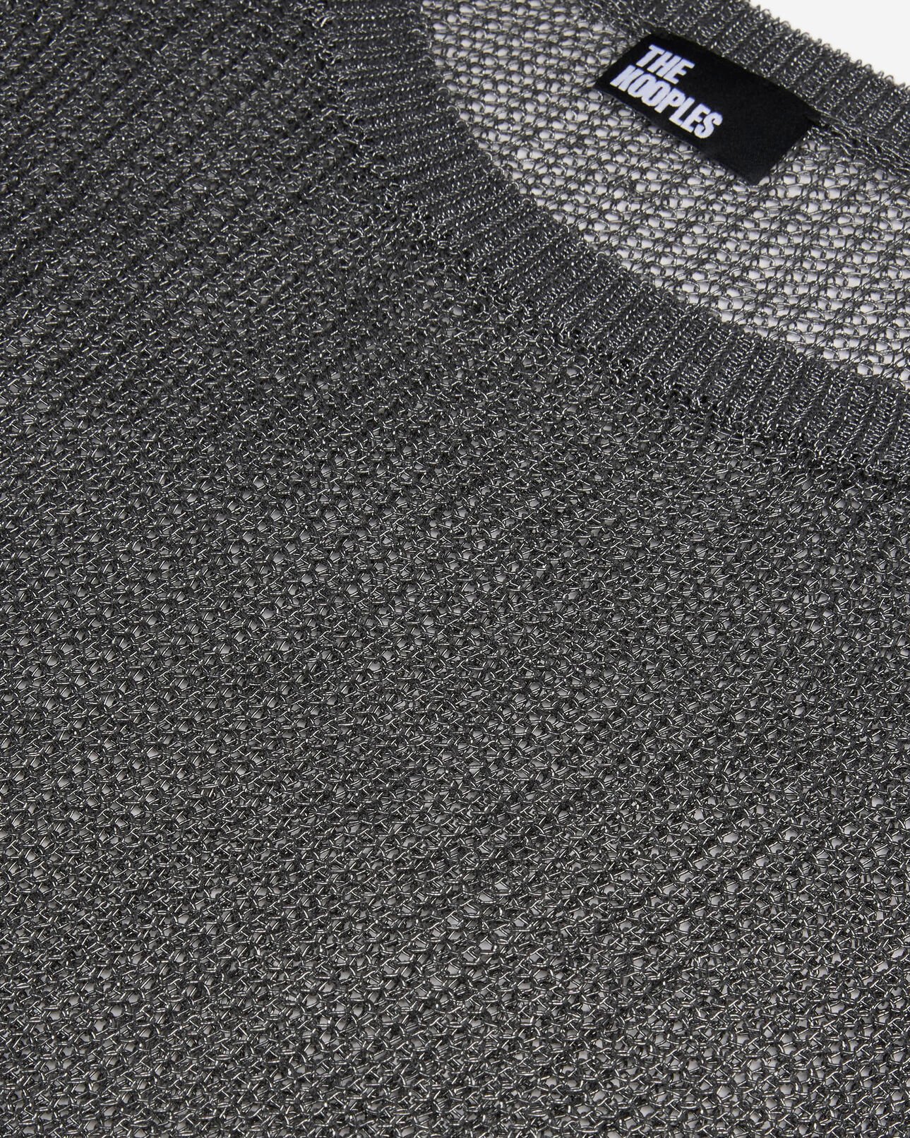 The Kooples FEMME GREY SILVER pull effet cotte de maille gris