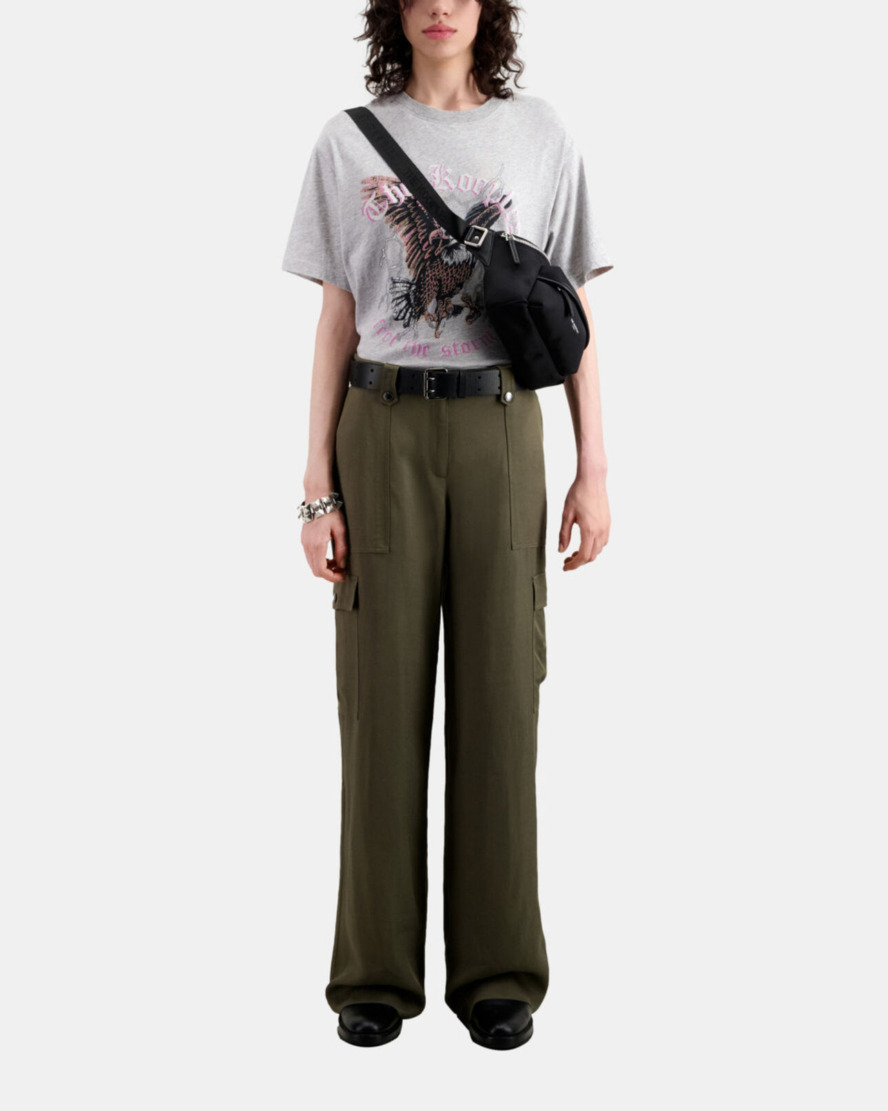 The Kooples WOMEN KAKI khaki cargo pants