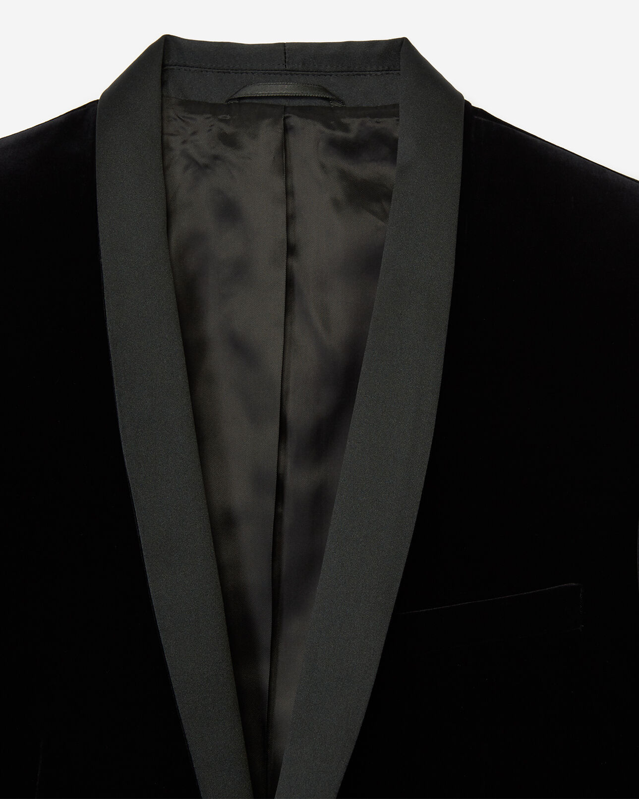 The Kooples MEN BLACK black velvet suit jacket