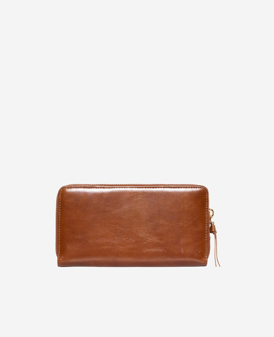 The Kooples FEMME BROWN portefeuille amelia en cuir marron