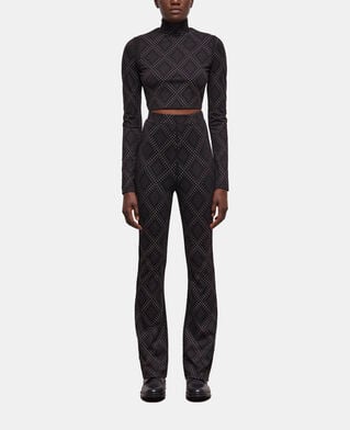 The Kooples DAMEN BLACK schwarzes top mit strassbesatz